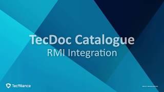 Tutorial - RMI Integration in TecDoc Catalogue