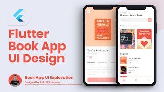 Flutter UI Tutorial - Designing Book Library App UI Design | UI Exploration Uplabs