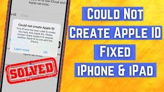 How to Fix Could Not Create Apple ID | Maximum Number of Free Accounts iPhone fixed latest method