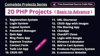 20 php projects with source code | complete series / playlist