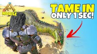 Tame Any Dino in only 1 Sec without Admin pass/God Console! - Ark Mobile Best Taming Trick Setting