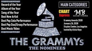 Grammy's 2020 - Nominees | The 62nd Grammy Awards 2020 | Jan 26th, 2020 | ChartExpress