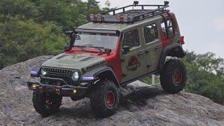 1/7 Scale RC Car Rlaarlo MK07 Jeep Rubicon - creek rock crawling ASMR 2