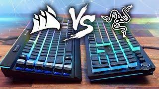 Razer Huntsman Elite vs Corsair K95 Platinum RGB Keyboard Comparison!