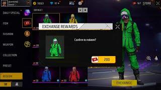 FF TOKEN  STORE UPDATE  GREEN CRIMINAL ️ FREE FIRE