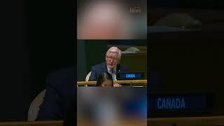 Canada's ambassador caught on hot mic at United Nations #shorts