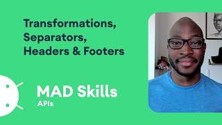Paging: Getting fancy with transformations, separators, headers, footers and search - MAD Skills