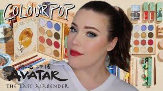 COLOURPOP X AVATAR THE LAST AIR BENDER.. SWATCHES, PALETTE DUPES, PRODUCT DEMO + GIVEAWAY