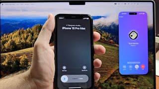 iPhone 15 PM WhatsApp, Telegram, Signal Outgoing Call to iPhone 11 via iPhone Mirroring to MacBook