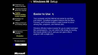 Installing Windows 98 Second Edition on PCem