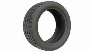 3D Model of a car tire. blendermarket, cgtrader (no sound)