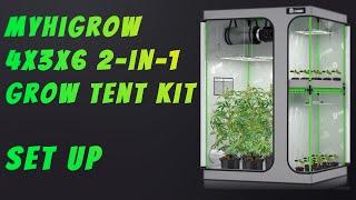 [MyHiGrow] |4×3×6 Grow Tent Kit Set Up | 400W LED Grow Light | 2-In-1 Tent Step-By-Step Guide