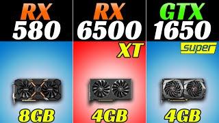 RX 580 vs RX 6500 XT vs GTX 1650 Super - 1080p Gaming Benchmarks