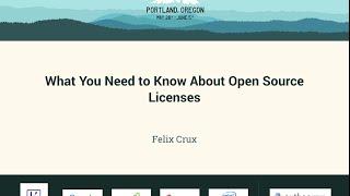 Felix Crux   What You Need to Know About Open Source Licenses   PyCon 2016