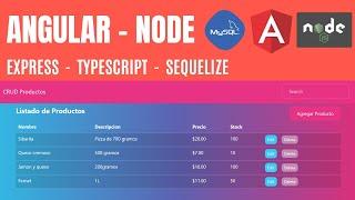 CRUD Angular - Node - Express - TypeScript - Sequelize & MySQL