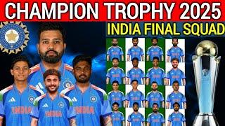 ICc Champion Trophy 2025 India Squad | Team India Final Squad | Indian Team for ICC Champion Trophy