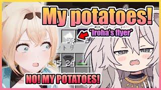 Botan’s Priceless Reaction on Iroha Replacing Her Potatoes With Flyers!【Hololive】