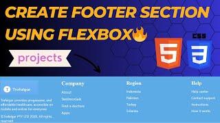 Footer Design Using HTML CSS || CodeWithFurqan