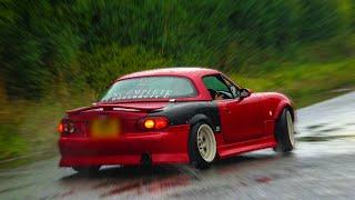 Modified Cars Leave Car Show Sideways in The Rain!