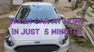 Wash your car at home with minimum resources in just 5 minutes.