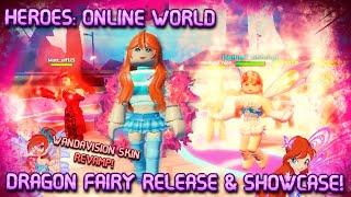 DRAGON FAIRY RELEASE & SHOWCASE | WANDAVISION SKIN REVAMP | HEROES ONLINE WORLD!!