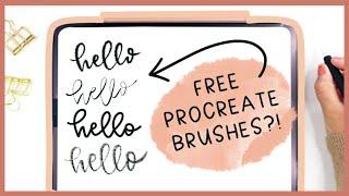 Testing Every Free Brush in Procreate (the stock brushes!) for Handlettering!