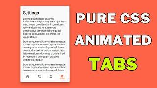 Create Tabs with HTML and CSS | HTML & CSS Animated Tabs