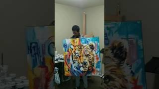 #lifeincolorsstudio #youtubeshorts #art #blackpainting #Memphis #memphisgrizzlies #memphistigers