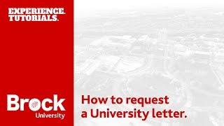 How to request a University letter