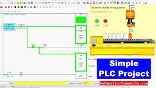 Simple PLC Project - PLC Example with Ladder Diagram