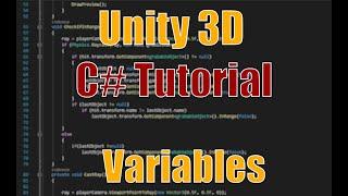 Unity 3D C# Tutorial Part2 Variables