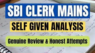 SBI CLERK MAINS - SELF GIVEN ANALYSIS  सितंबर Affairs में आपका स्वागत है 