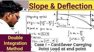 Cantilever Carrying Point Load at Free End II Double Integration Method II Slope and Deflection