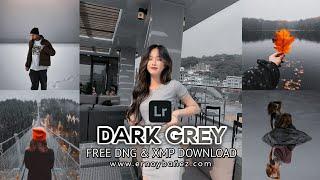 Dark Grey Preset - Lightroom Mobile Presets DNG & XMP Free Download (Moody Dark Gray)