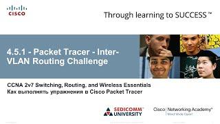 Курс Молодого Бойца Cisco Часть 2 2021 CCNA SRWE 4.5.1 Packet Tracer – Inter-VLAN Routing Challenge