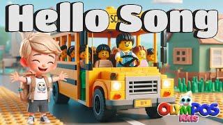 Hello Song | Nursery Rhymes | OLYMPOS KIDS | Best Kids Song | toddler Song