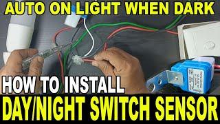 How to Install Night Switch Sensor for LED Light / Cara Pasang Sensor Auto on Malam Lampu LED DIY