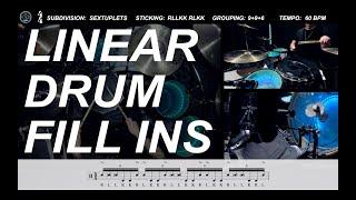 LINEAR DRUM FILL INS - FULL FREE LESSON (INTERMEDIATE AND ADVANCED DRUMMERS)