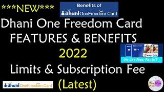 Dhani One Freedom Card Features and benefits 2022 || Dhani One Freedom Card Uses in telugu || Dhani