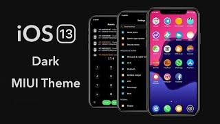 iPhone iOS 13 Dark Edition MIUI Theme For Xiaomi Mobile