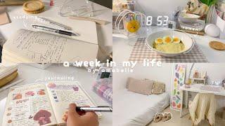 a week in my life 𓈒 * (SUB) stu(dying), journaling, cooking, working hard 