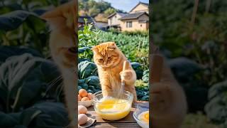 Cat Cooking Food | Funny and Adorable Kitchen Moments #shorts