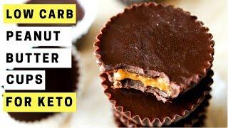 3 Ingredient KETO Peanut Butter Cups Recipe | Chocolate Peanut Butter Cup Fat Bombs | Keto Recipes