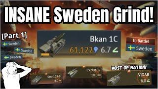 The WHOLE Sweden Tech Tree Grind!(Most OP Nation in game?) | Moments you WON'T Believe![Part1]