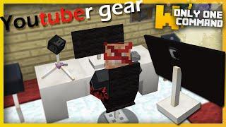 Minecraft - Youtuber Gear with only one command block | Computers, cameras, speakers & more!