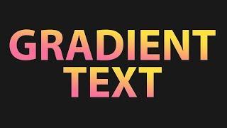 Gradient Text Using HTML and CSS (2019)