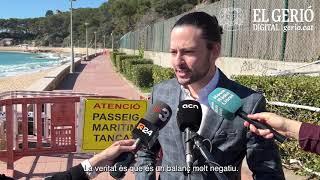 El temporal malmet el passeig marítim de Fenals a Lloret i Torre Valentina a Sant Antoni