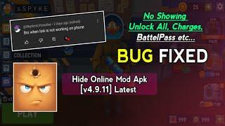 Hide Online Mod Apk [v4.9.11] ERROR FIXED - Charges, Unlock All, BattelPass not showing!