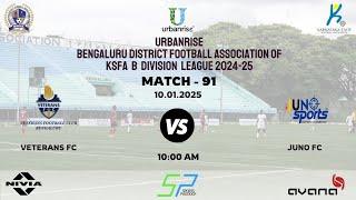 URBANRISE | B - DIVISION LEAGUE 2024 - 25 | VETERANS FC VS JUNO FC | 10.01.2025