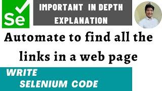 How to find all the links in a website using selenium| Selenium WebDriver tutorial for beginners